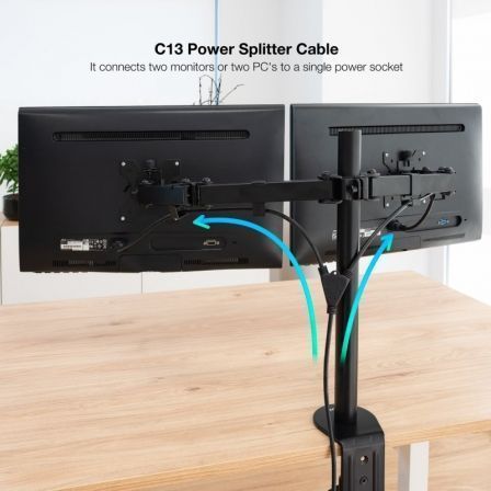 Nanocable Cable de Alimentación Schuko Macho a 2x C13 Hembra, 1,8 m, Negro Nanocable Cable de Alimentación Schuko Macho a 2x C13 Hembra, 1,8 m, Negro